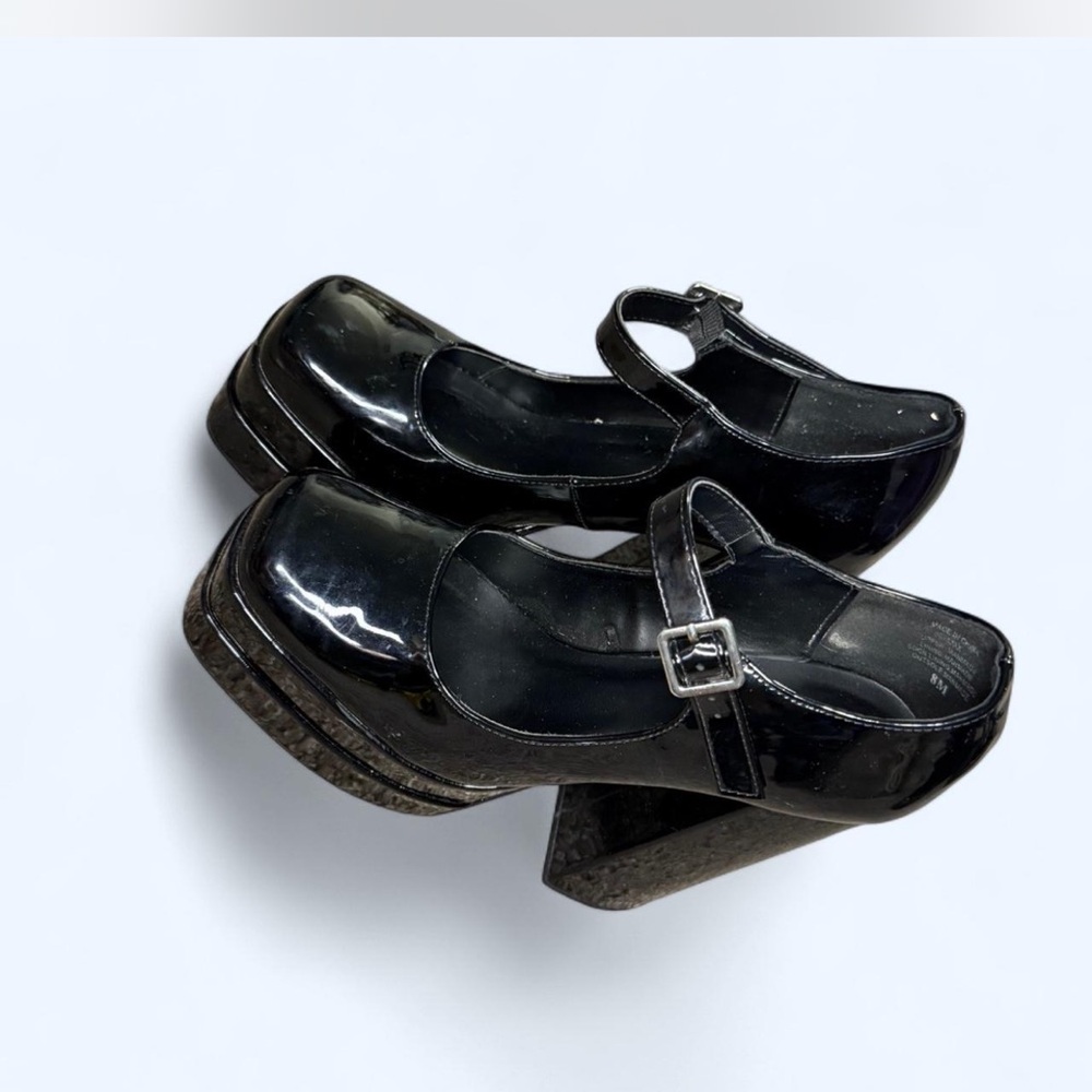 Black Platform Mary Jane Shoes